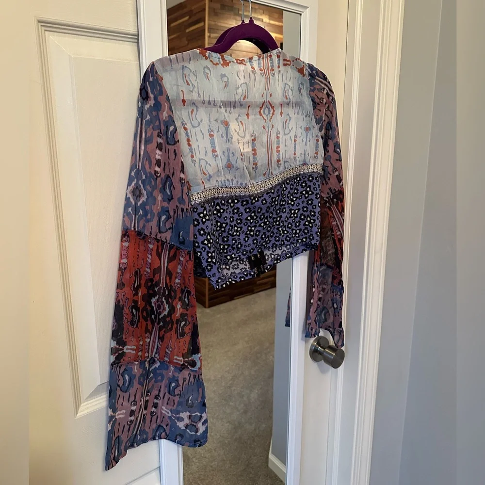 Free People Multicolor Patchwork style Blouse - Picture 11 of 11